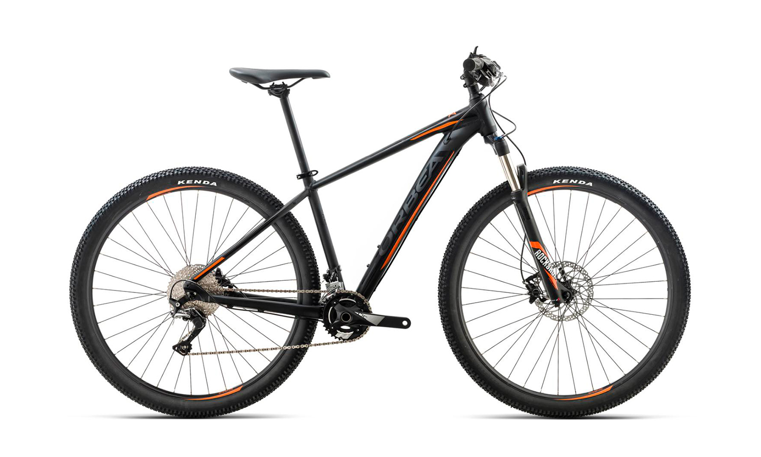 Фотография Велосипед Orbea MX 27 MAX (2018) 2018 Черно-оранжевый 